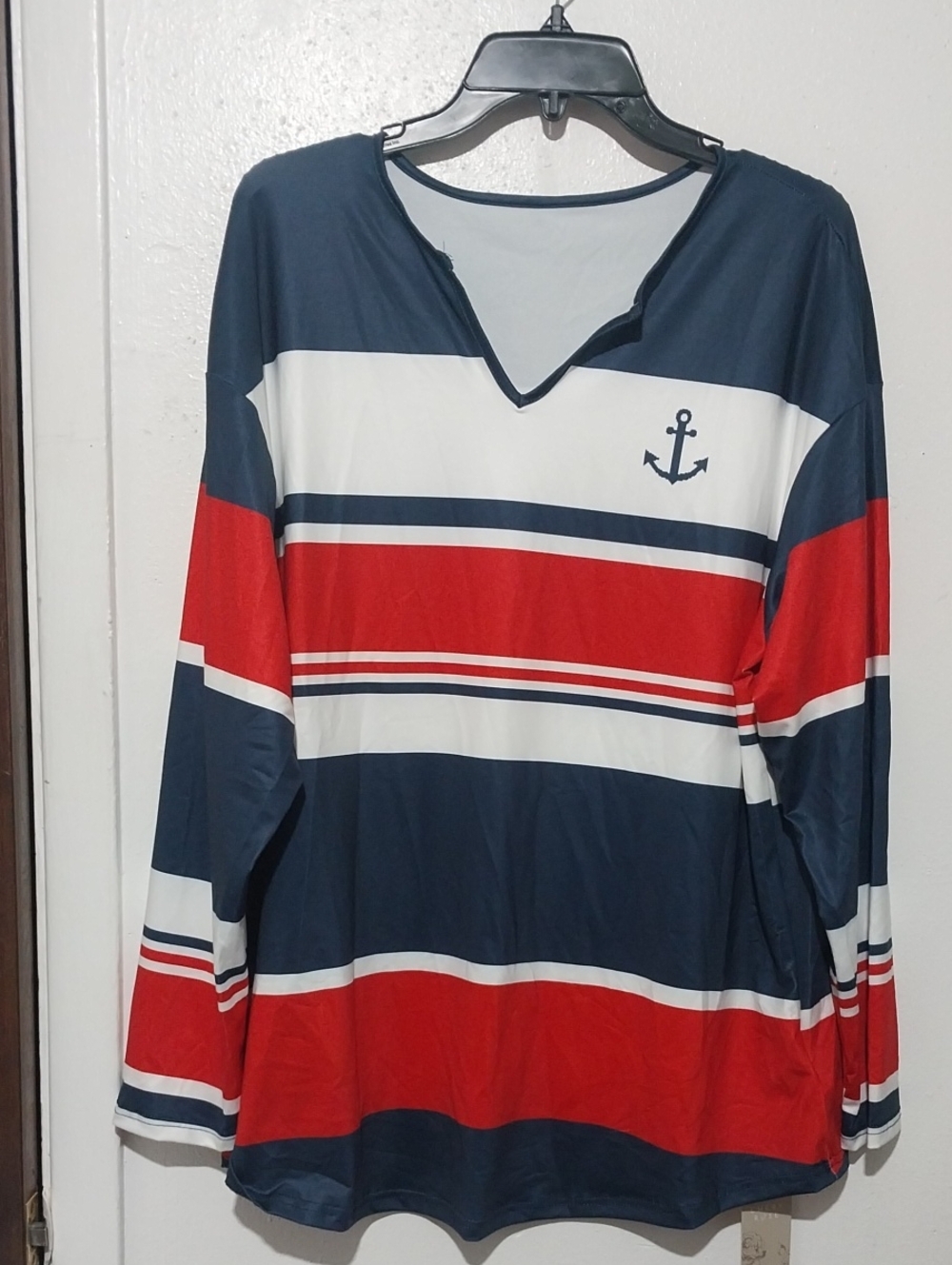 EMERY ROSE  RED,WHITE & Navy women Blouse